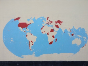 My current project, world map mural :) 